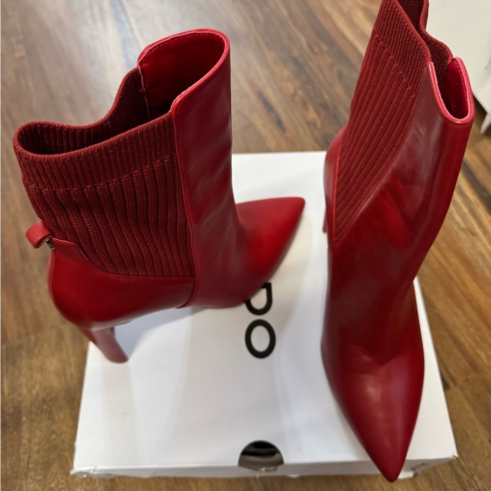 Brand new short, red boot size Aldo box not included